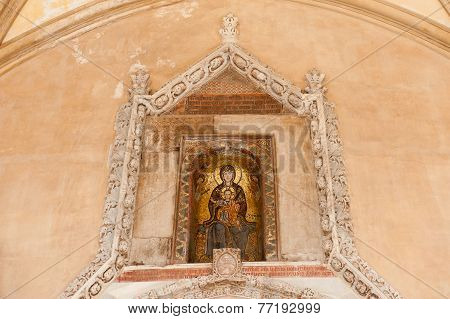 Above entrance to Palermo Cathedral