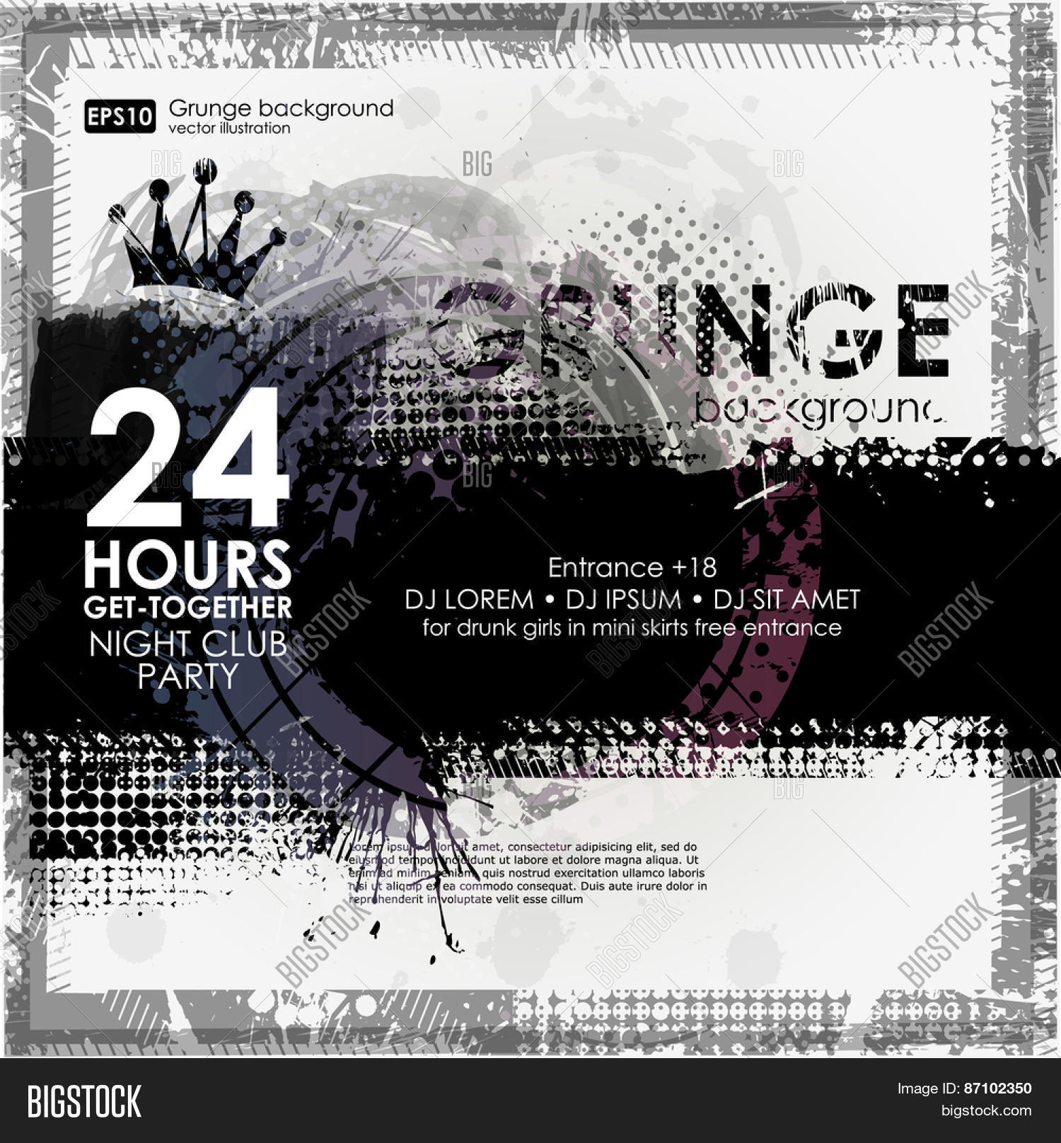 Grunge Print T-shirt Vector & Photo (Free Trial) | Bigstock