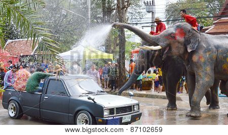 Songkarn festival in Thailand 2013