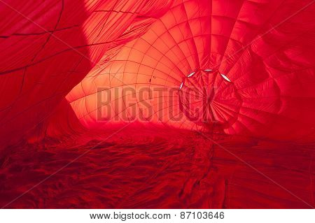 Inside in hot air balloon