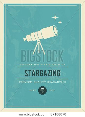 Vintage Poster For Stargazing