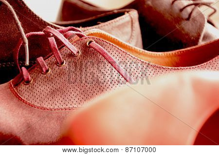 Beautiful woman and man shoes