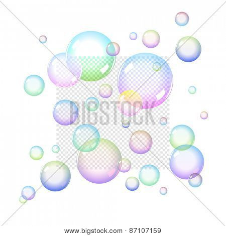 Color Soap Bubbles Set with Transparency
