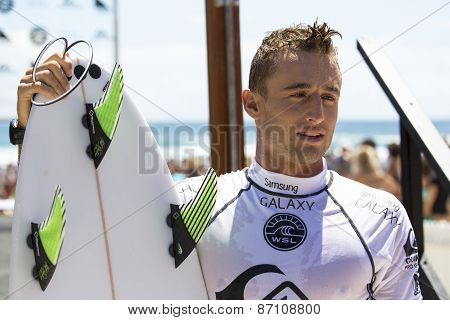 Matt Banting competing in the Quicksilver Pro at Snapper Rocks