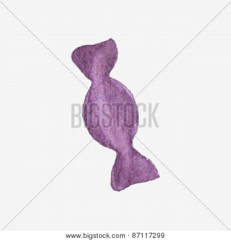 Hand-drawn candy. Real watercolor drawing. Vector illustration.