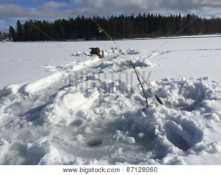 ice fishing