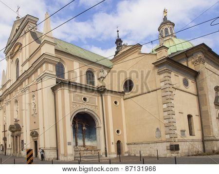 Krakow, Poland - March 29, 2015: The Carmelite Church In Krakow, Poland