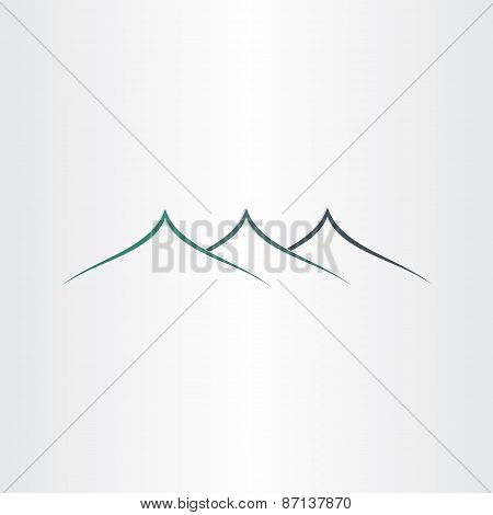 Abstract Stylyzed Mountains Icon