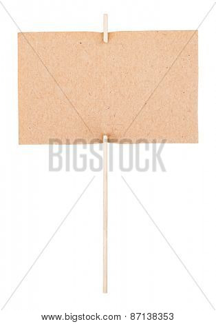 Cardboard sign