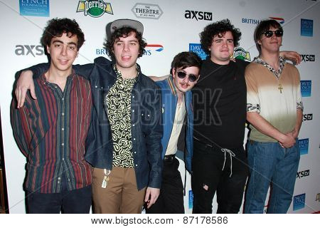 LOS ANGELES - APR 1:  Cadien Lake James, Clay Frankel, Jack Dolan, Connor Brodner, Twin Peaks at the The Music Of David Lynch at the Ace Hotel on April 1, 2015 in Los Angeles, CA