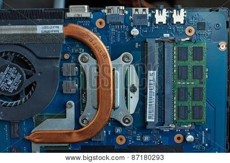 The Cooling System Of The Processor Computer.
