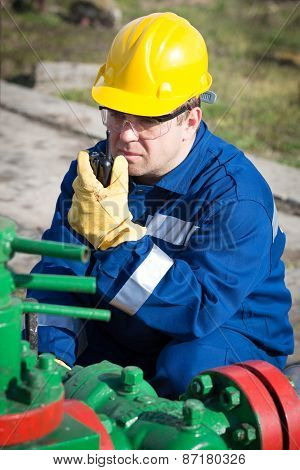 Worker on the oil field