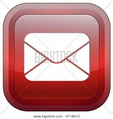 Botão de ícone de Envelope de correio