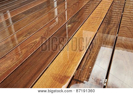 Wet Outdoor Decking Surface