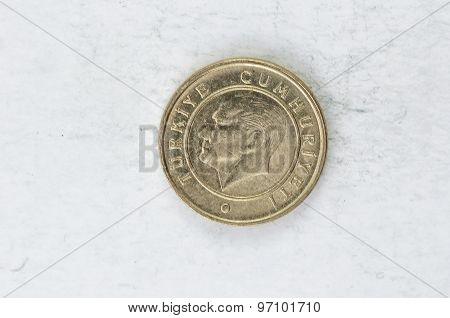 25 Turkey Kurus Coin Silver Alu