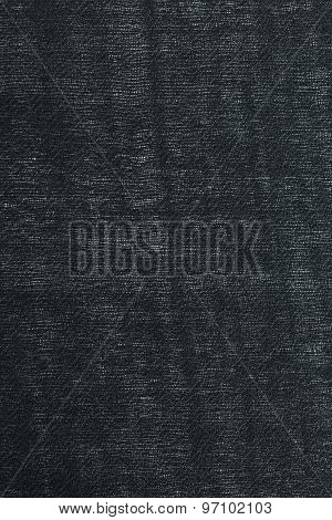 Close Up Of Fine Black Silk Textile