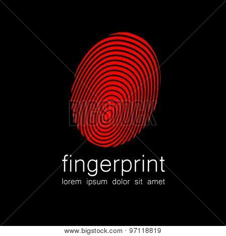 Fingerprint - the template for a logo. Symbol fingerprint - a sign of identification, preservation and protection.