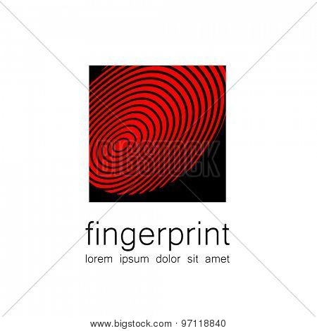 Fingerprint - the template for a logo. Symbol fingerprint - a sign of identification, preservation and protection.