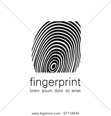Fingerprint - the template for a logo. Symbol fingerprint - a sign of identification, preservation and protection.
