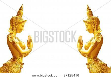 Kinnaree - Mythical Female Bird With A Human Head.