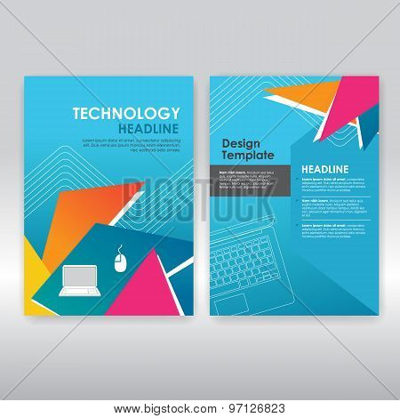 Abstract Triangle Brochure Design Vector Template