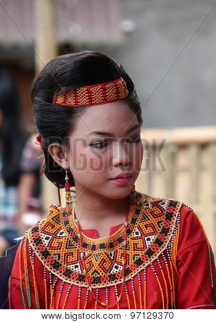 Portrait Of A Beautiful Young Torajan Girl