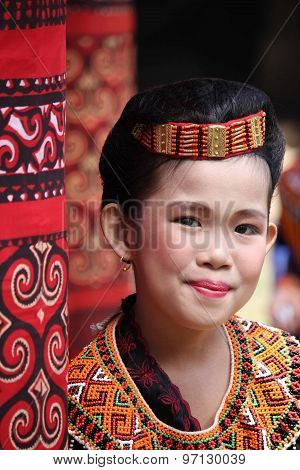 Portrait Of A Beautiful Torajan Girl