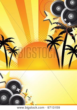 Abstrakt sommerfest Design