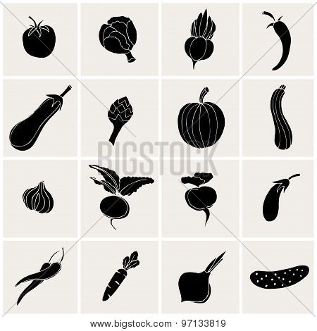 Vegetables Icons.