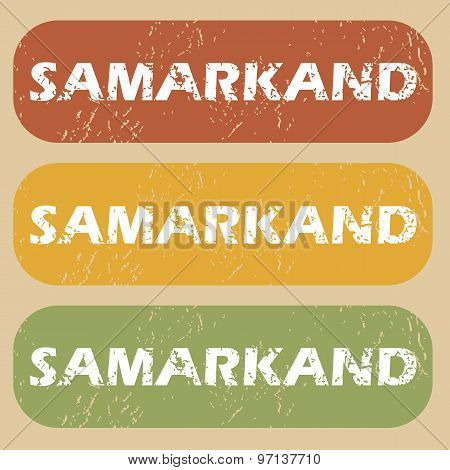 Vintage Samarkand stamp set
