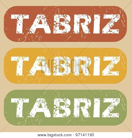 Vintage Tabriz stamp set