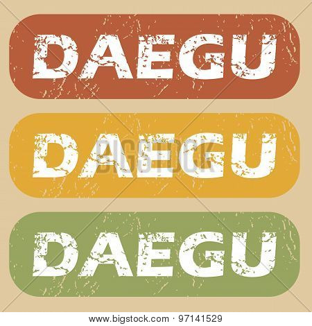 Vintage Daegu stamp set