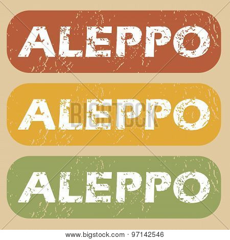Vintage Aleppo stamp set