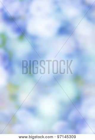 Nature Soft Abstract Background Blurred Magic Lights For Your Design. Blie White Color