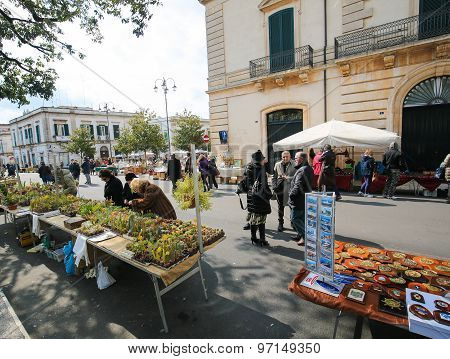 Flea Market In Martina Franca, Italy
