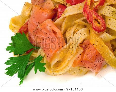 Pasta Collection - Tagliatelle With Salmon And Peppers