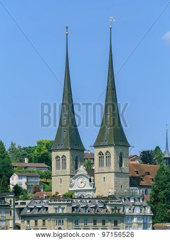 Towers Of The St. Leodegar Church