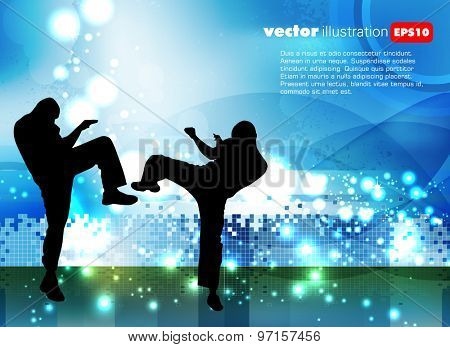 Martial art, vector