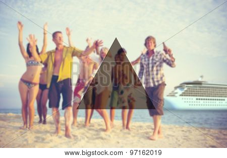 Summer Togetherness Friendship Triangle Copy Space Concept