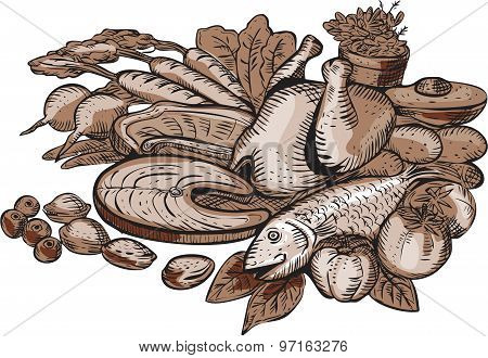 Paleo Diet Etching