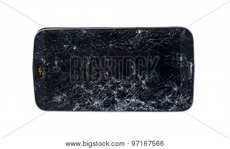Broken And Shattered Cell Phone