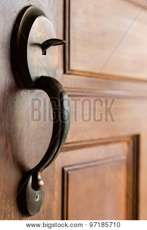 Wooden Door with Knob