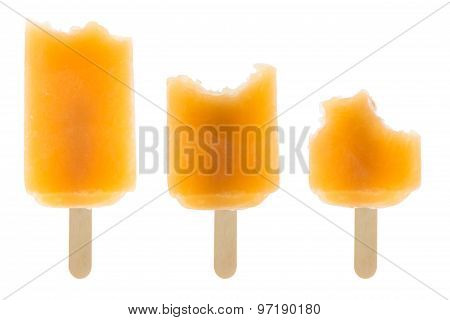 Set Of Bitten Orange Popsicle