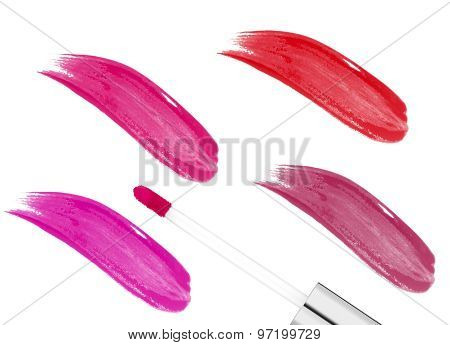 Pink Lipgloss Isolated On White