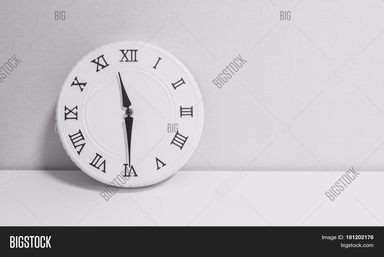 Closeup White Clock Image & Photo (Free Trial) | Bigstock