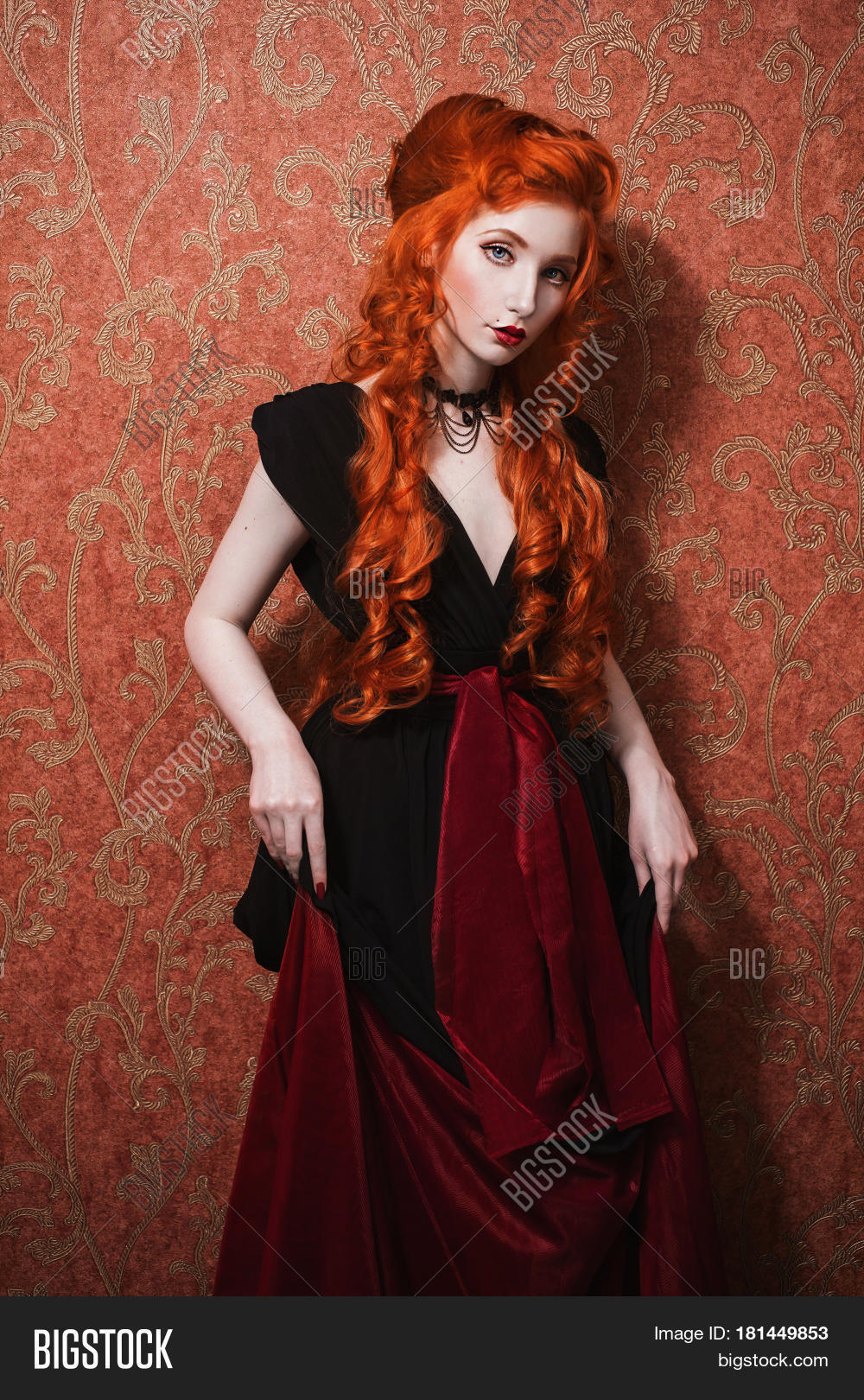 Redhead girl with red eyes apologise, but Redhead girl with red eyes