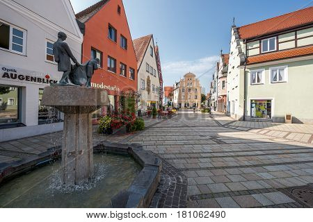 Nordlingen, Germany - September 2016: small charming towns of Romantic Road