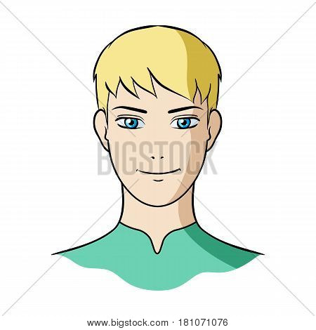 Avatar men with white hair.Avatar and face single icon in cartoon style vector symbol stock web illustration.