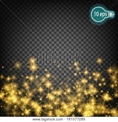 Cosmic glow, Christmas star. In distant space. Concept design for star nebulae isolated on a transparent background. Illustration of a vektor in EPS. 10.