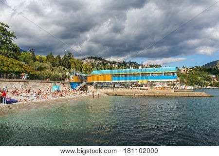 Beach at Gurzuf (big Yalta Crimea Ukraine). September 2007\